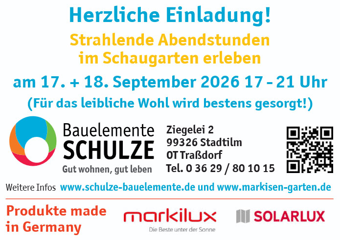 Schulze Lamellendächer Aktion Licht